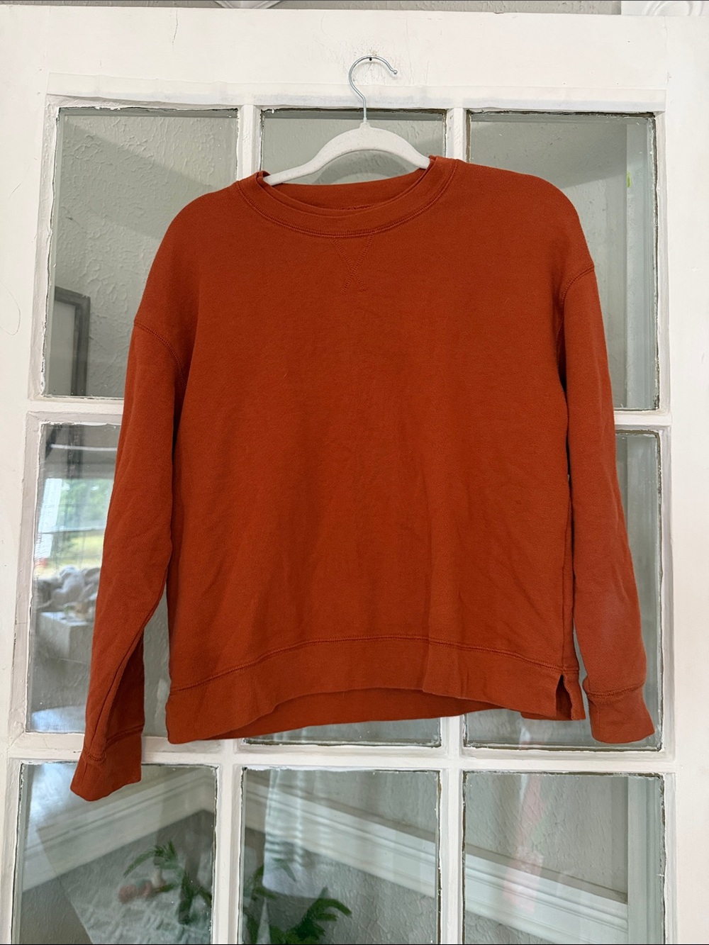 Madewell Rust Crewneck Women's Sweater - Casual Pullover